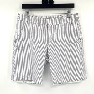 J.CREW 9" Seersucker Frankie Bermuda Chino Short 8 Striped Women Pockets Shorts